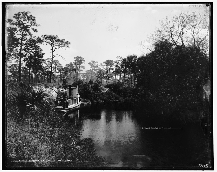 Steam launch Cleo 2, Sebastian Creek, circa 1890