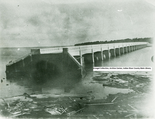 new concrete bridge under construction, St. Sebastian River, circa 1925